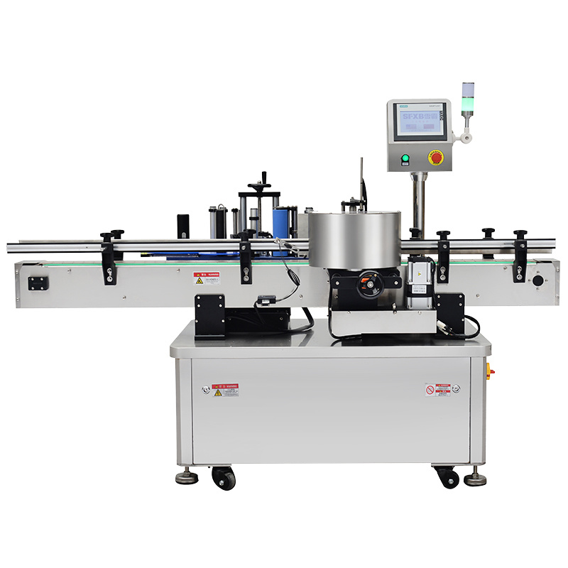 เครื่องติดฉลากขวดกลมอัตโนมัติแบบจุดคงที่ SF-3042