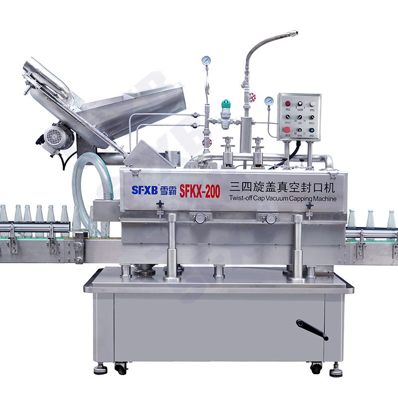XBKX-200 Three-four-rotation vacuum sealing and capping machine