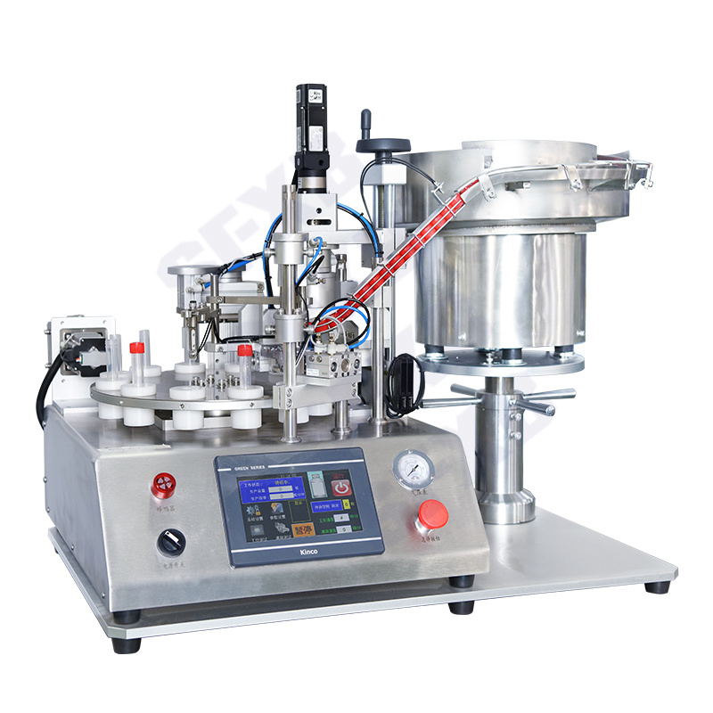 Desktop ceramic pump filling automatic capping machine