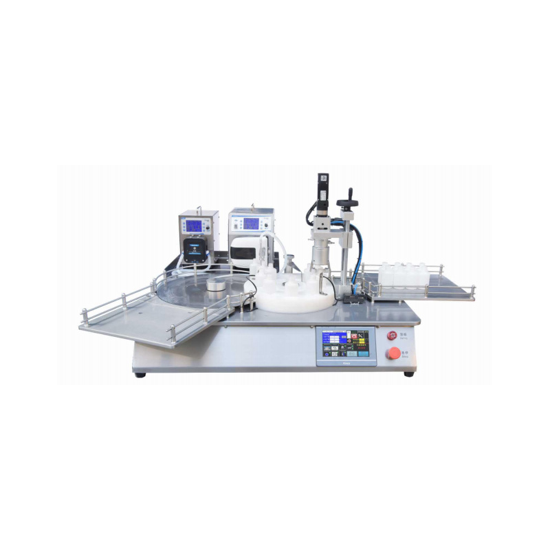 Desktop bottle feeding peristaltic pump filling servo capping machine